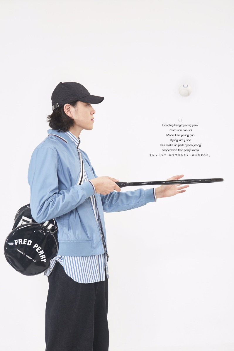 outer-fred perry bomber 개인소장, inner- vtg shirts 개인소장, bottom- newque 모델소장,acc-fred perry cap 개인소장,acc2-fred perry barrle bag 개인소장 , acc3 - fred p