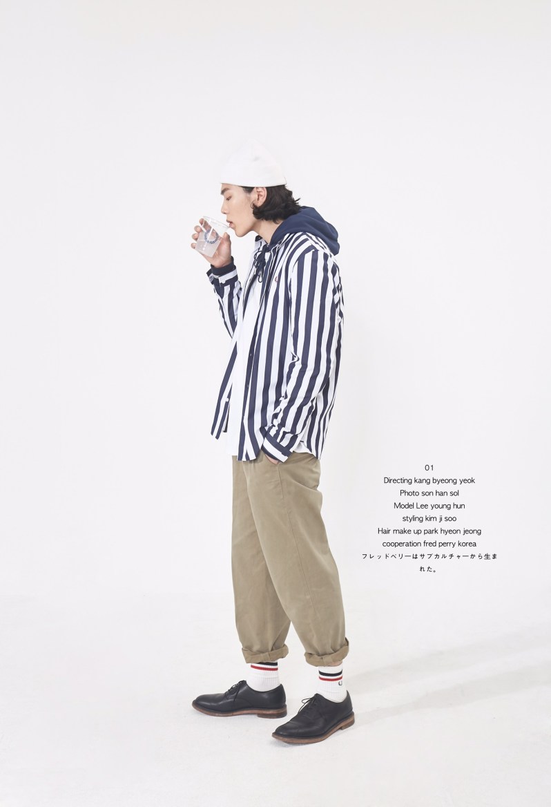 outer- fredperry shirt 개인소장,outer2 - fred perry hoodie 협찬,inner-fredperry 협찬, bottom- 스타일리스트 소장, shoes- julien david 모델소장,acc-socks 개인소장
